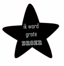 ik word grote broer in ster, velours flock applicatie